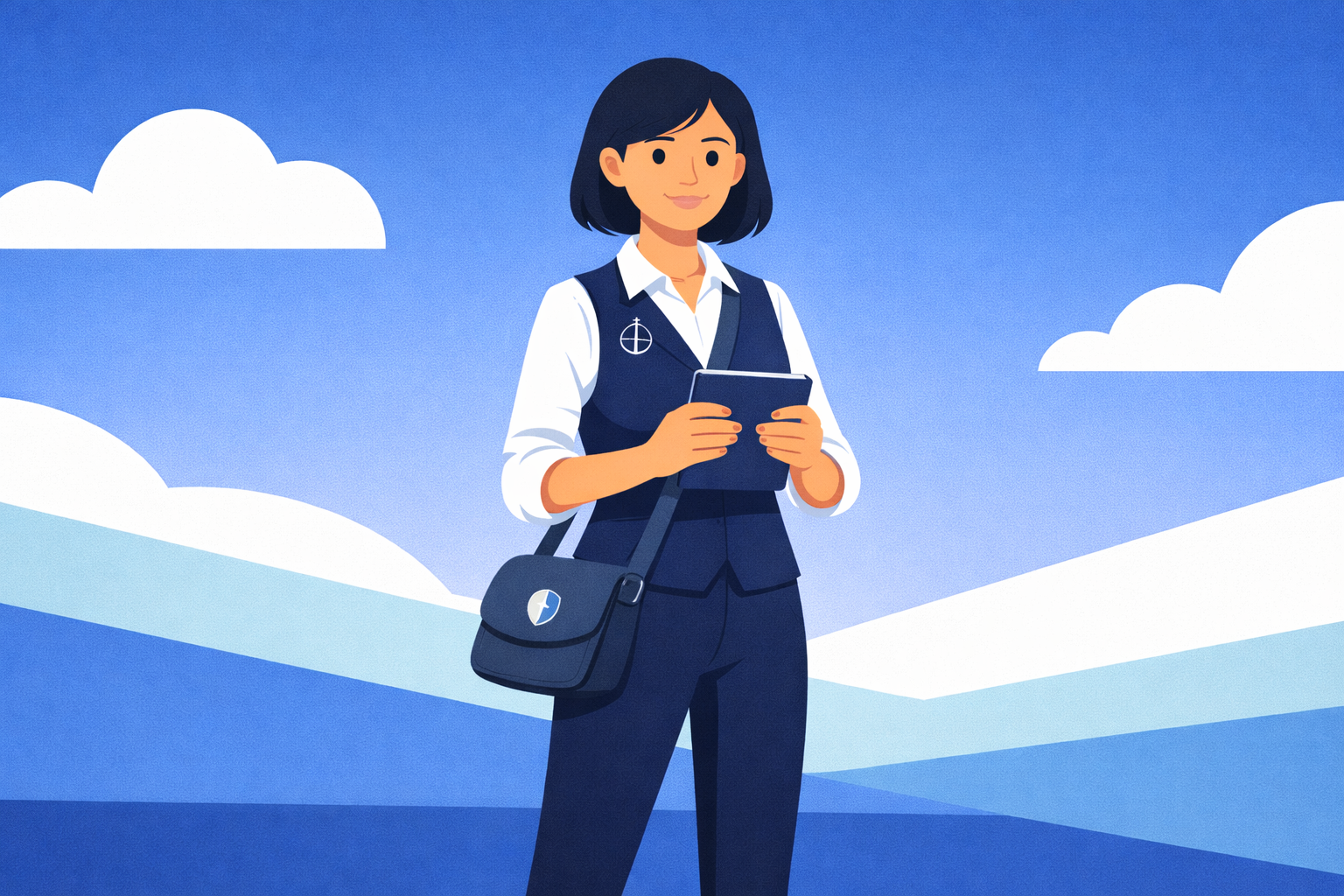 独立独歩の人のイラスト